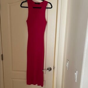 Vibrant Pink Midi Dress